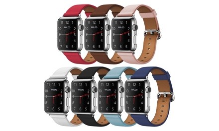 Waloo Classic Leather Band for Apple Watch Series 1, 2, 3, 4, & 5