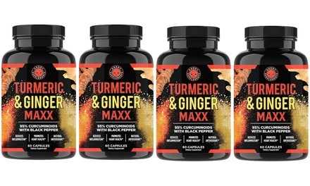 Angry Supplements Turmeric Ginger Maxx Supplement (60-Count, 4-, 5-, or 6-Pack)