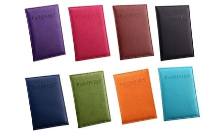 Faux Leather Passport Holder