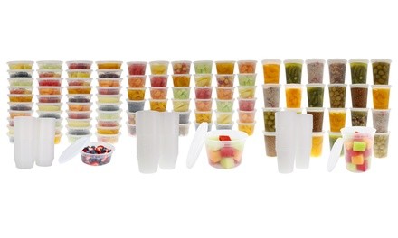 Meal Prep Food Storage Containers with Lids (48-, 72-, or 80-Piece)