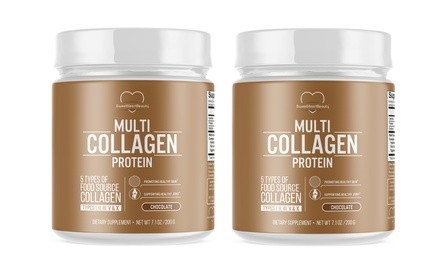 Multi Collagen Zero-Carb Chocolate Protein Powder (1- or 2-Pack)