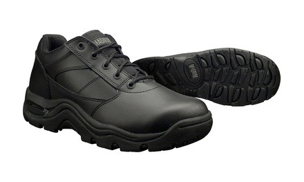 Magnum Men's Viper Low Slip Resistant Black Leather Work Shoes Boots