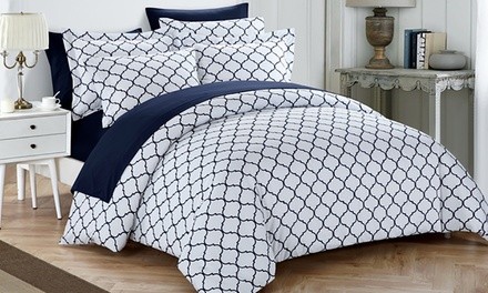 Deacon Reversible Duvet Cover Set with Zipper Closure (2- or 3- Piece)