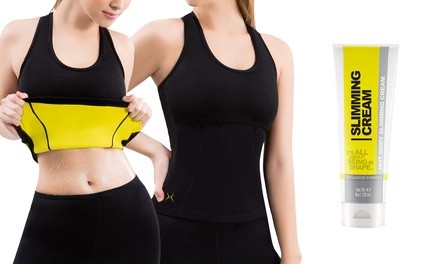 Women's Workout Tank and Sweat Slimming Gel Set (2-Piece)