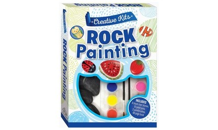 Silver Dolphin Rock Painting Creative Kit (21-Piece)