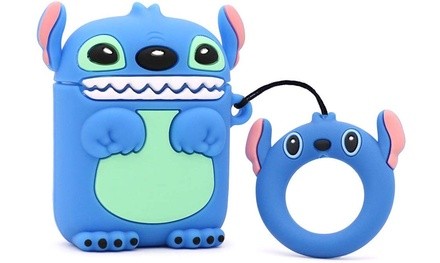 Blue Stitch Cartoon Design Silicone Protective 3D Cover For Apple Airpod Case