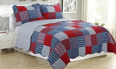 Glory Home Designs Reversible Spring Quilt Sets (3-Piece)