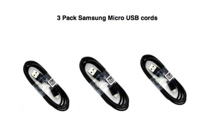 Samsung Micro USB 5ft Data Sync Charging Cables 3 Pack