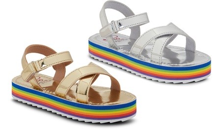 Olivia Miller Girl's Rainbow Sandals