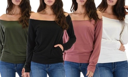 Lyss Loo Dreamy Dancer Wide Neck Sweatshirt Top