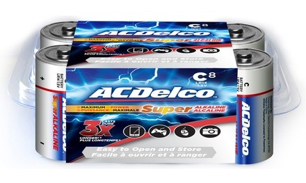 ACDelco Super Alkaline C-8 pk Recloseable Pack