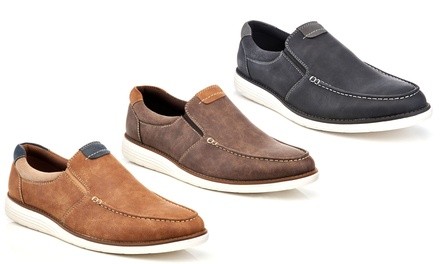 Marco Vitale Men's Casual Slip-on Comfort Nubuck Loafers