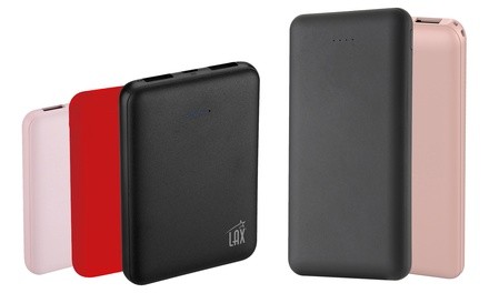 LAX Gadgets Slim Rubberized 6600 or 12000mAh Power Bank (1-, 2-, or 3-Pack)