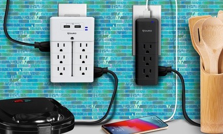 Aduro Surge Protector Wall Charging Towers with 9 or 12 Outlets & Dual USB Ports