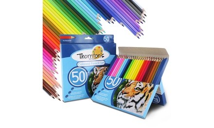 Thornton's Art Supply Colored Pencil Artist Drawing Set (50-Piece)