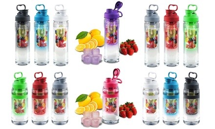 Clearance: Fruit Infuser 28oz & 32oz Tritan Water Bottles (1- or 2-Pack)