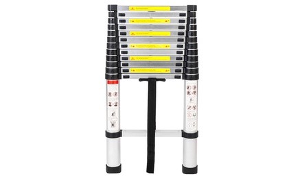 12.5 ft Upgrade Aluminum Telescoping Stretchable Ladder Extension Tall