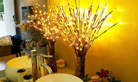 Willow Branch Decorative LED Lamp with 20 Bulbs