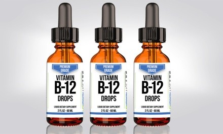 Premium Grade Vitamin B12 Drops (1-, 2-, or 3-Pack)