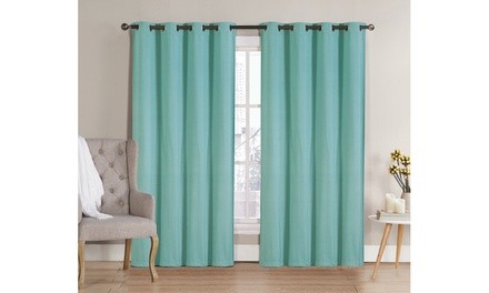 Neil Blackout Window Curtain Panel with Grommets 