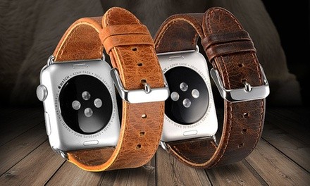 Vintage-Style Genuine Leather Replacement Band for Apple Watch Series 1/2/3/4