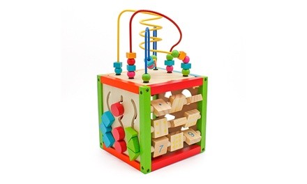 5 in 1 Multifunction Wooden Activity Cube Toys