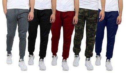 Galaxy by Harvic Men's Fleece Jogger Sweatpants (3-Pack; S–2XL)