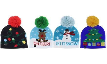 LED Holiday Fun Beanie for Kids