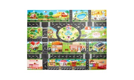 Kids Play Mat City Road Buildings Parking Map Game Scene Map Educational Toys