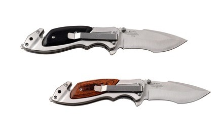 MTECH USA Assisted Opening 3Cr13 Steel Pakkawood Rescue Knife