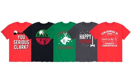 Men's Pop Culture Christmas Tee. Extended Sizes Available. 