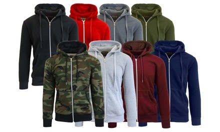 Galaxy By Harvic Men's Slim-Fit Fleece-Lined Zip Hoodie (S-2XL)