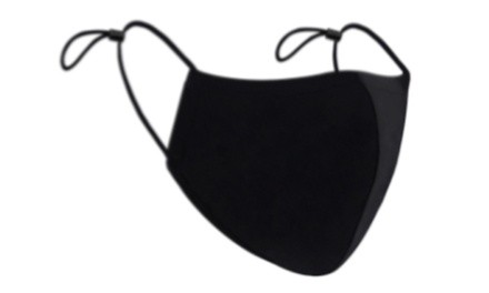 4 Pack Face Mask Three Layer Black Washable Reusable Cotton Cloth