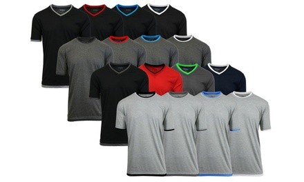 Men's Double Layer Crew or V-Neck Tees (4-Pack)