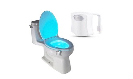 2 Pack 8-Color LED Motion Sensing Automatic Toilet Bowl Night Light