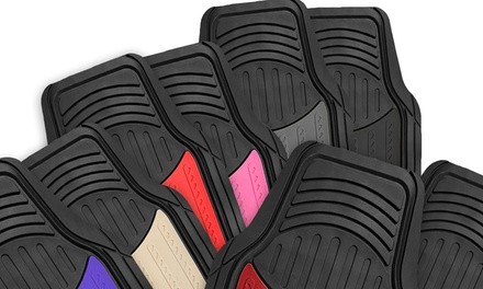 Universal Heavy Duty Trimmable Rubber Full Set Car Floor Mats