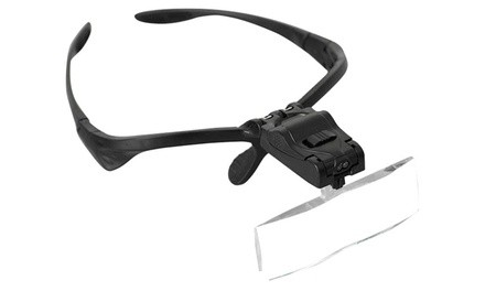 Professional Jeweler's Lighted Magnifier Visor with 5 Lenses