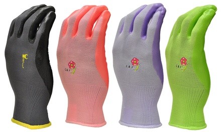 Men's or Women's Nitrile Coated Garden Gloves (6-Pack)