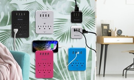 Aduro 3- or 6-Outlet Surge Protector and Charging Station with Multiple USB Ports