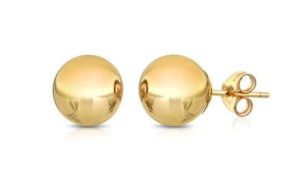 Solid 14K Gold Ball Studs