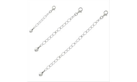 Sterling Silver Necklace or Bracelet Extender Set