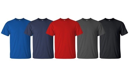 Men's 100% Cotton T-Shirt (5-Pack; S-3XL)