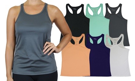 3-Pack Galaxy by Harvic Women's Moisture-Wicking Racerback Tanks (S-3XL)