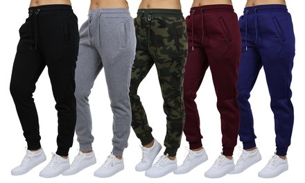 (2-Pack) Galaxy By Harvic Women's Loose-Fit Fleece Joggers with Pockets