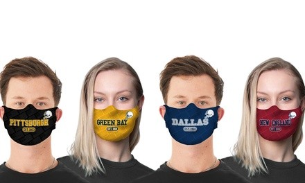 Reusable Fabric Football-Themed Non-Medical Face Masks (2-Pack)
