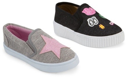 Olivia Miller Girls' Slip-On Sneakers