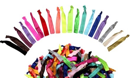 Value Pack No Damage Rainbow Ribbon Hair Ties (60 Pack)