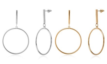 Clearance: Nina and Grace Women's Circle-Drop Post Earrings