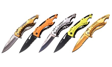 MTech USA Assisted Opening Half-Serrated Stainless Steel Multi-Function Knife