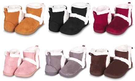 Floopi Women's Indoor/Outdoor Sherpa Fur Lined Bootie Slippers with Memory Foam